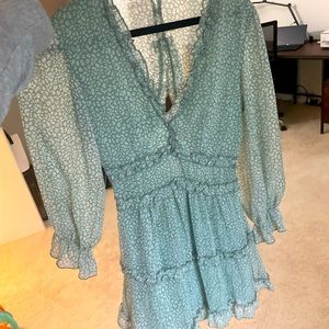 Long sleeve mini dress